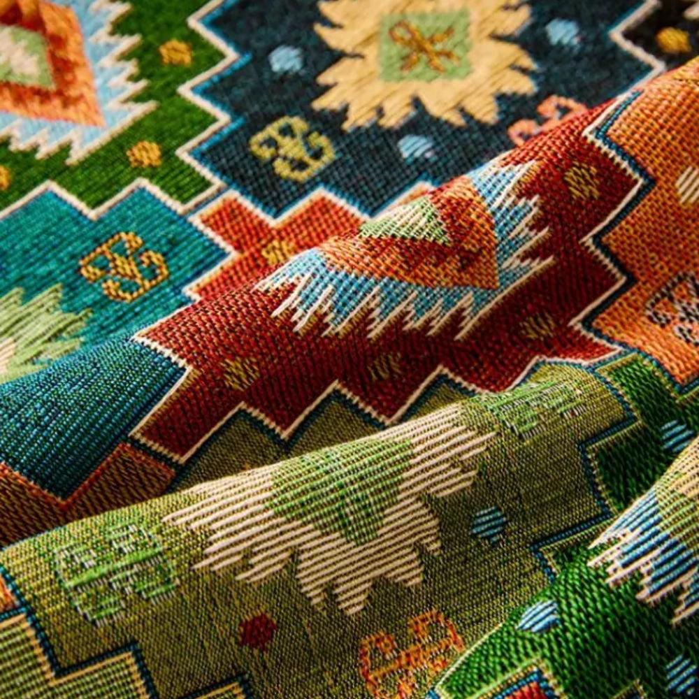 Zahara Geometric Tribal Kilim Sofa Cover by Casa & Beyond US