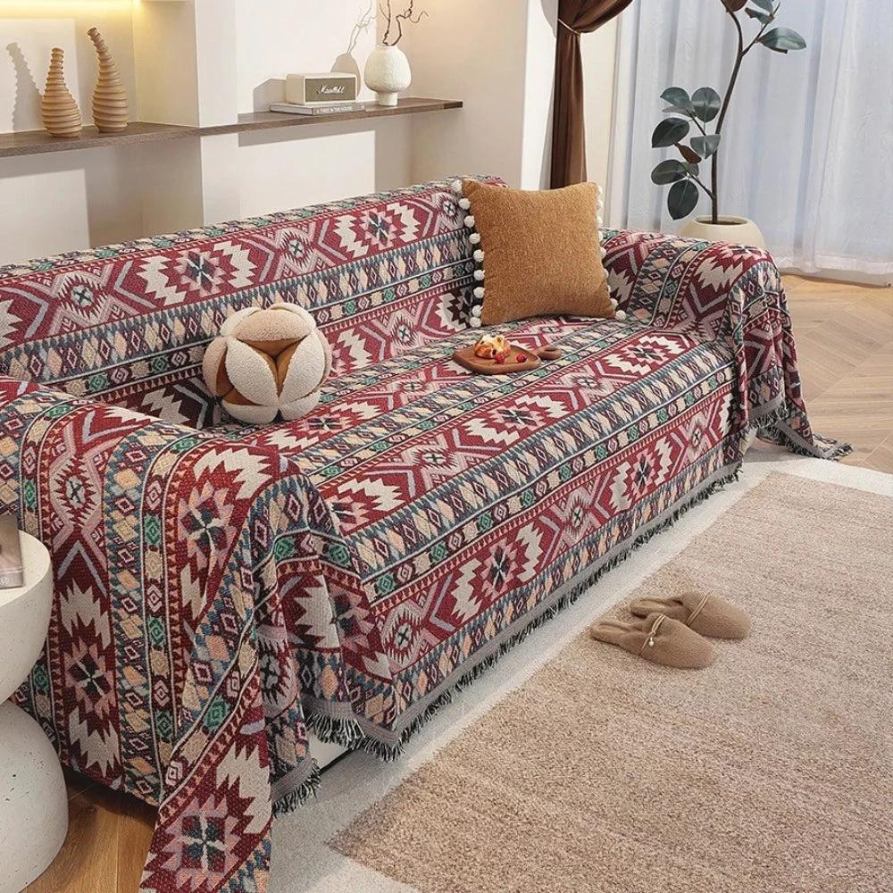 Zarela Boho Chenille Sofa Cover by Casa & Beyond