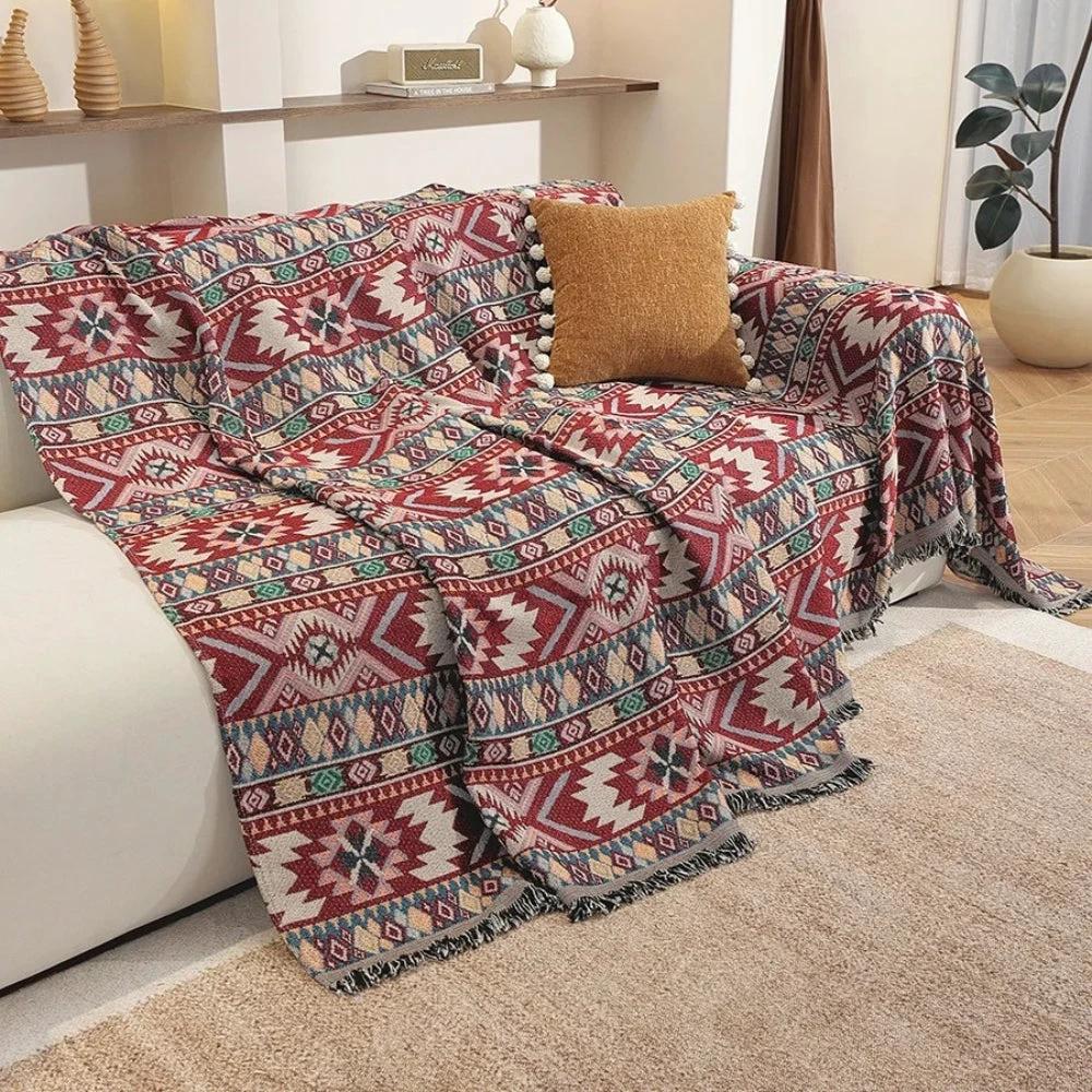 Zarela Boho Chenille Sofa Cover by Casa & Beyond
