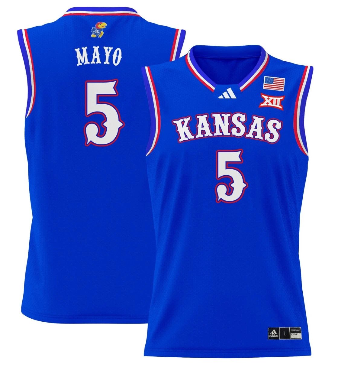 Zeke Mayo Jersey #5 Kansas Jayhawks 2024 Lightweight Basketball Royal by My store basketball
