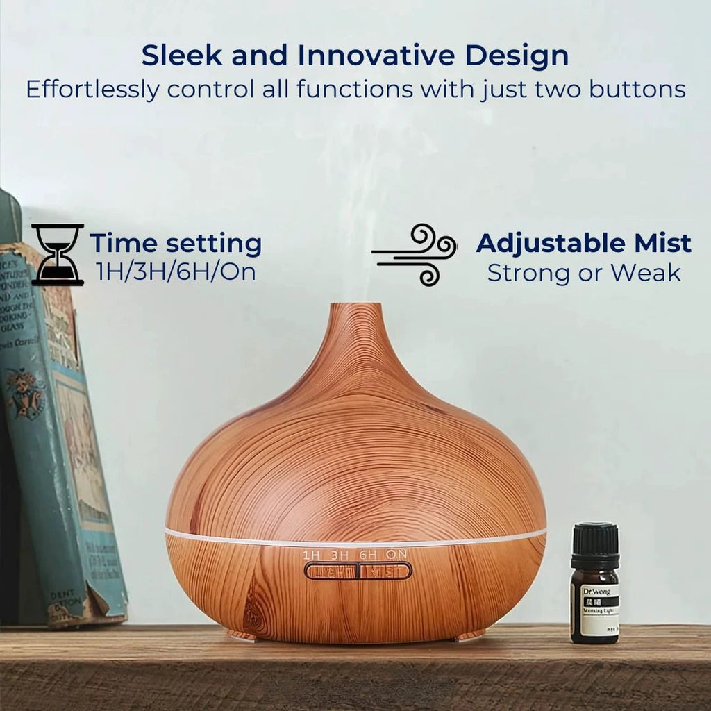 ZenAir Essential Oil Diffuser and Humidifier for Aromatherapy | Air Purification and Moisturised Comfort – Ideal for Wellness and Relaxation Bowlift by Bowlift