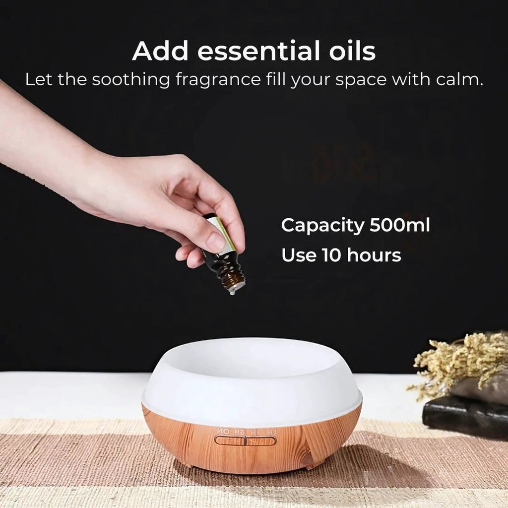 ZenAir Essential Oil Diffuser and Humidifier for Aromatherapy | Air Purification and Moisturised Comfort – Ideal for Wellness and Relaxation Bowlift by Bowlift