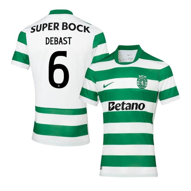 Zeno Debast 6 Sporting CP 2025-26 Home Match Jersey – Green by Soccer Jersey