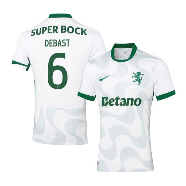 Zeno Debast 6 Sporting CP 2025-26 Third Match Jersey – White by Soccer Jersey
