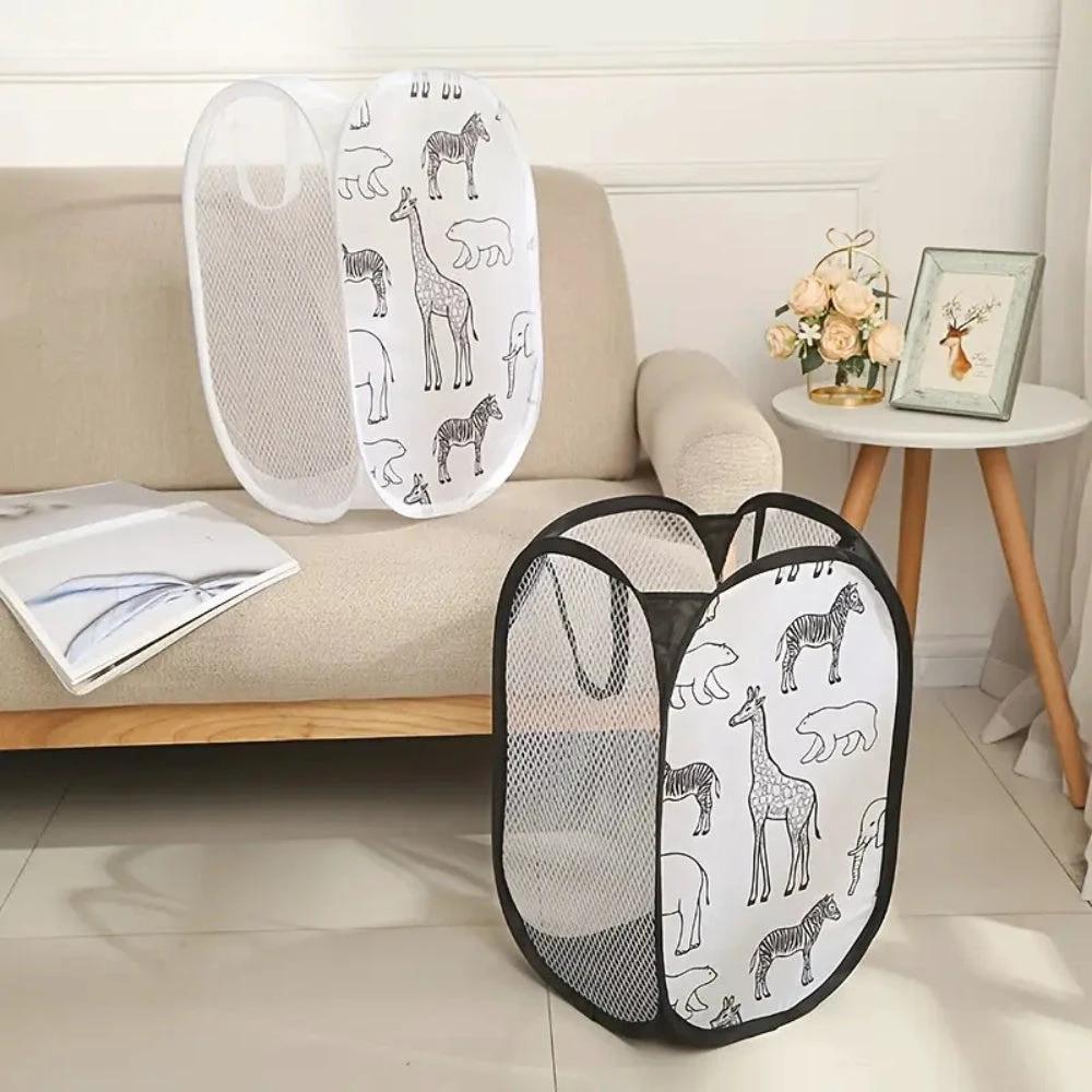 Zoola Animals Mesh Laundry Basket by Casa & Beyond