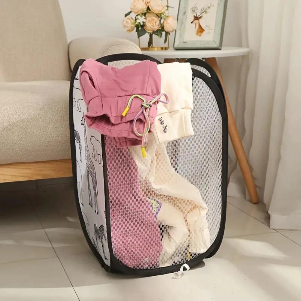 Zoola Animals Mesh Laundry Basket by Casa & Beyond