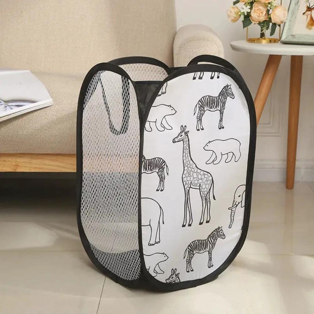 Zoola Animals Mesh Laundry Basket by Casa & Beyond