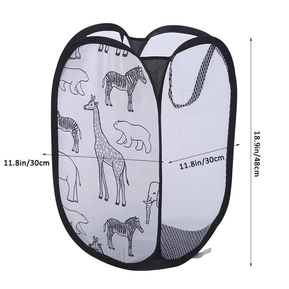 Zoola Animals Mesh Laundry Basket by Casa & Beyond