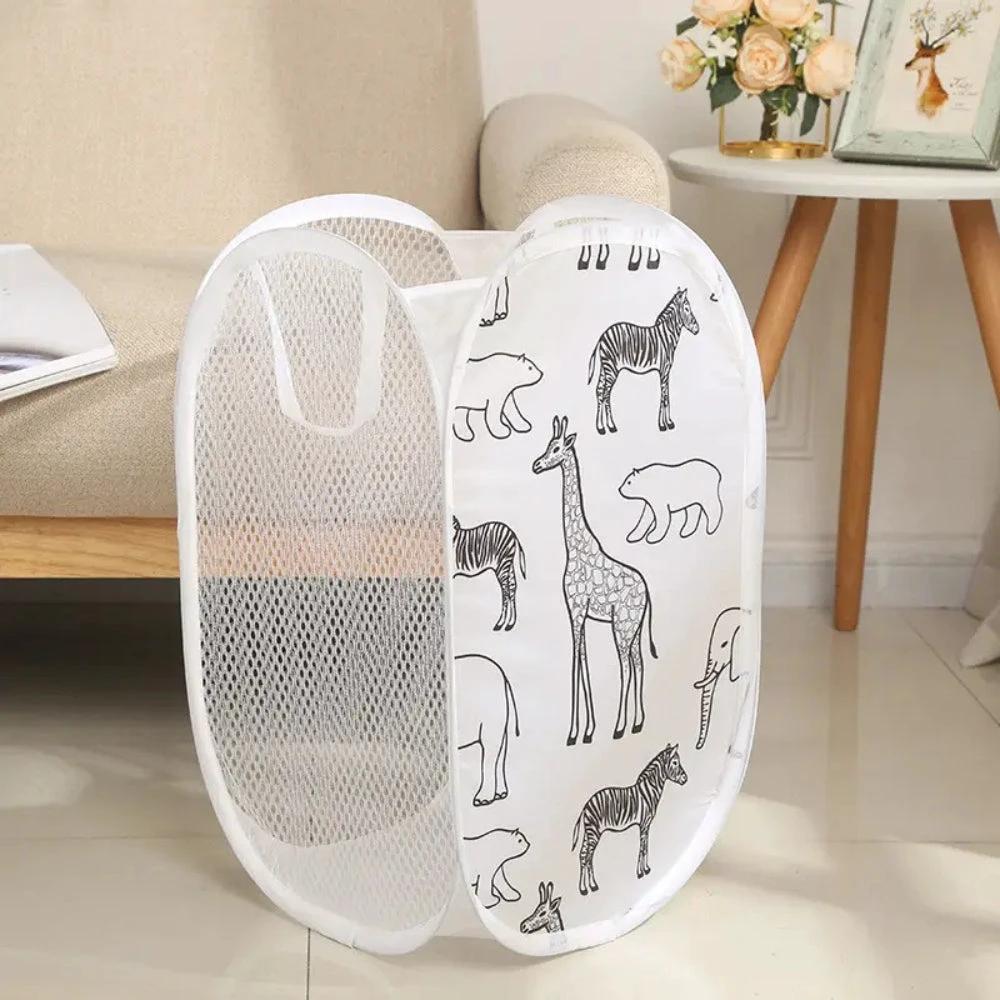Zoola Animals Mesh Laundry Basket by Casa & Beyond