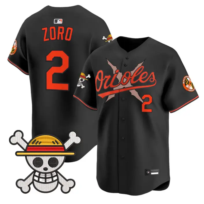 Zoro Jersey #2 Baltimore Orioles One Piece Premier Stitched by My Store
