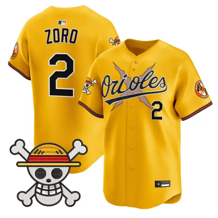 Zoro Jersey #2 Baltimore Orioles One Piece Premier Stitched by My Store