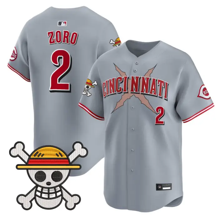 Zoro Jersey #2 Cincinnati Reds One Piece Vapor Premier Stitched by My Store