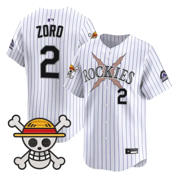 Zoro Jersey #2 Colorado Rockies One Piece Premier Limited Stitched by My Store