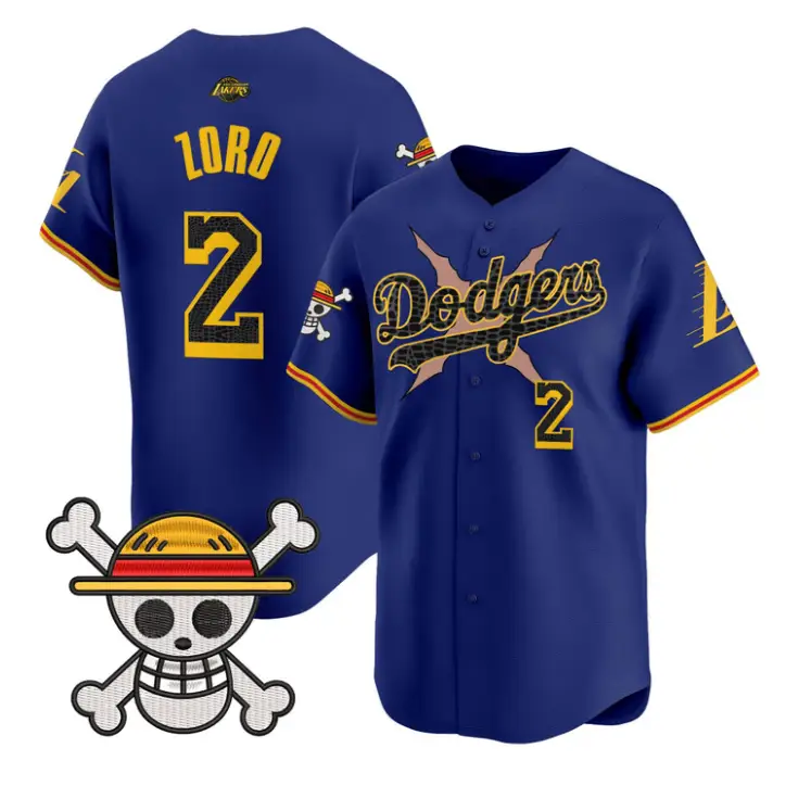 Zoro Jersey #2 Dodgers One Piece Mamba Premier Stitched by My Store