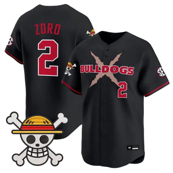 Zoro Jersey #2 Georgia Bulldogs Baseball One Piece Premier Limited by My Store