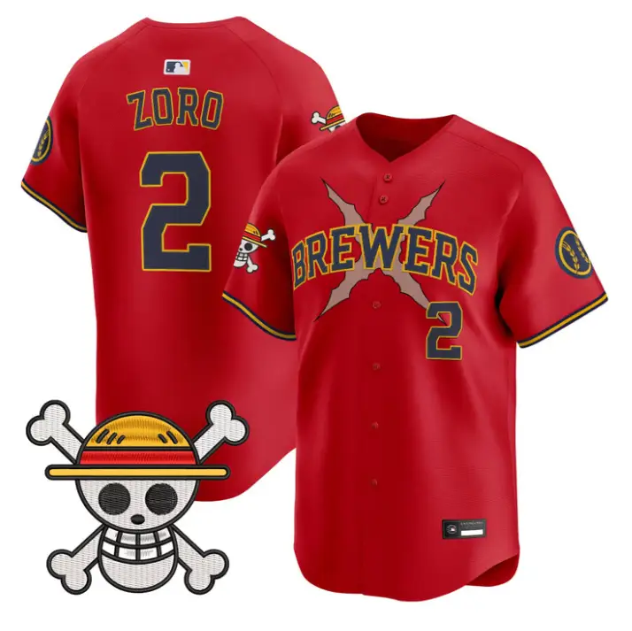 Zoro Jersey #2 Milwaukee Brewers One Piece Vapor Premier Stitched by My Store