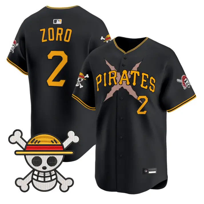 Zoro Jersey #2 Pittsburgh Pirates One Piece Vapor Premier Stitched by My Store