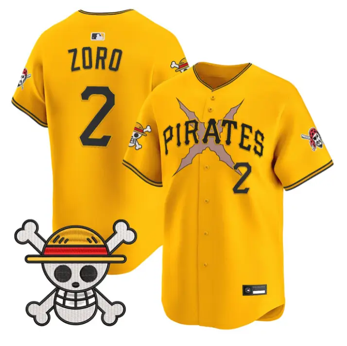 Zoro Jersey #2 Pittsburgh Pirates One Piece Vapor Premier Stitched by My Store