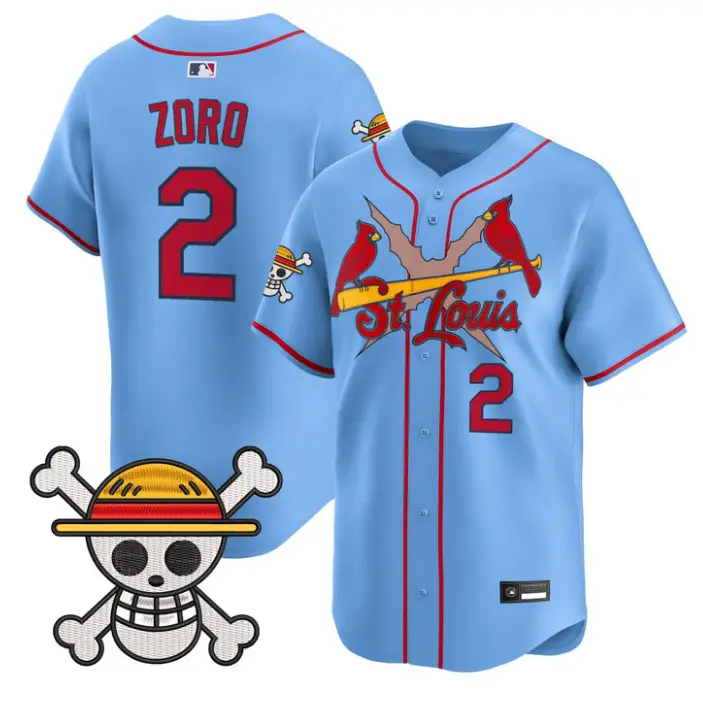 Zoro Jersey #2 St. Louis Cardinals One Piece Premier Limited Stitched by My Store