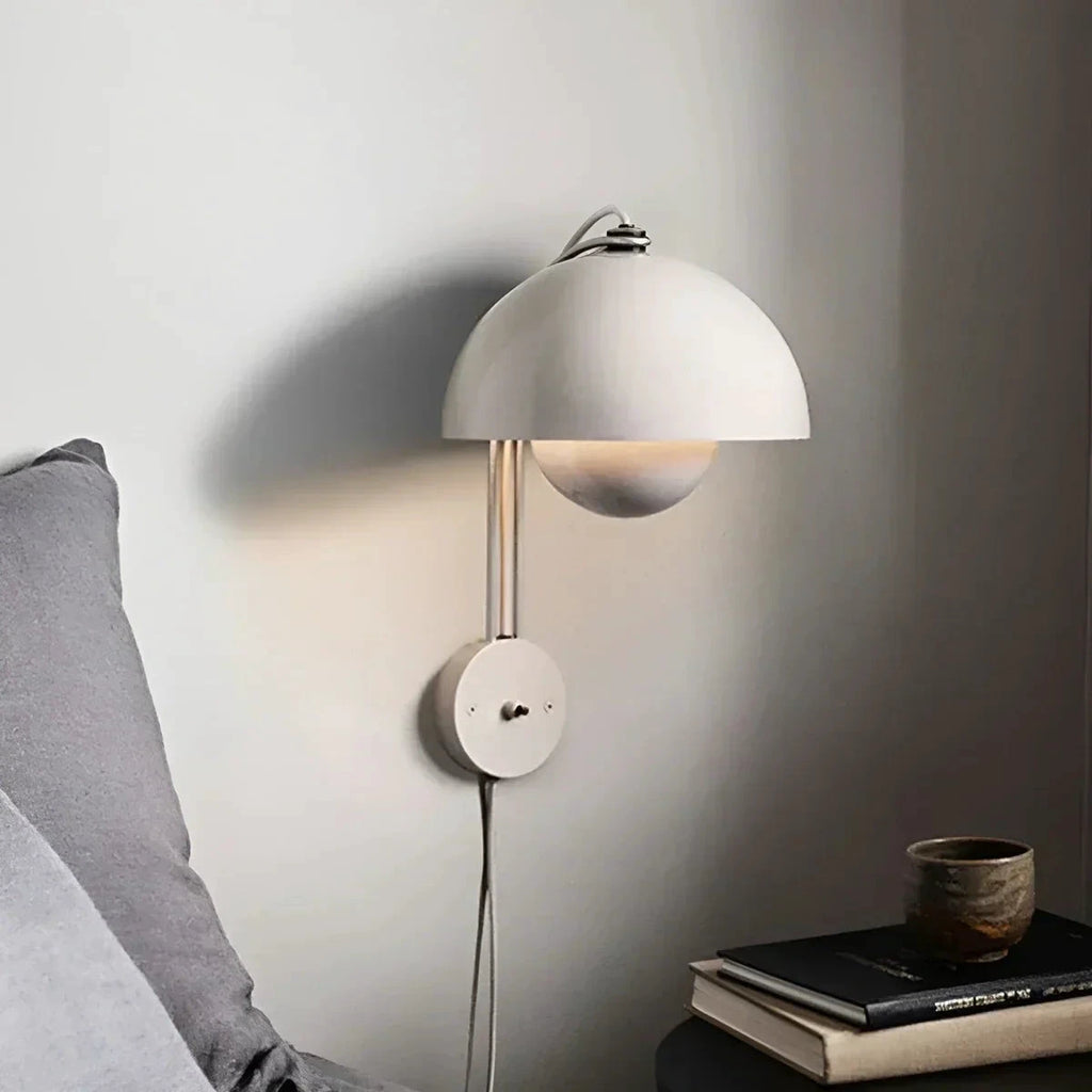BudLume - Mushroom Light Cozy Scandinavian Wall Lamp Bowlift by Bowlift