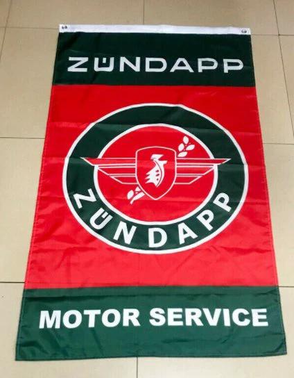 Zundapp Motor Service Motorcycle Flag Vertical 3X5 Ft Polyester Banner USA 90x150cm by flagsjustdoit