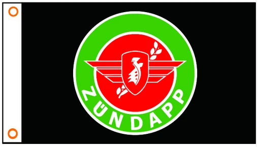 Zundapp Flag-3x5 FT Zundapp Motorcycle Banner-100% polyester-2 Metal Grommets by flagsshop