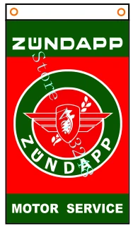 Zundapp Flag-3x5 FT Zundapp Motorcycle Banner-100% polyester-2 Metal Grommets by flagsshop