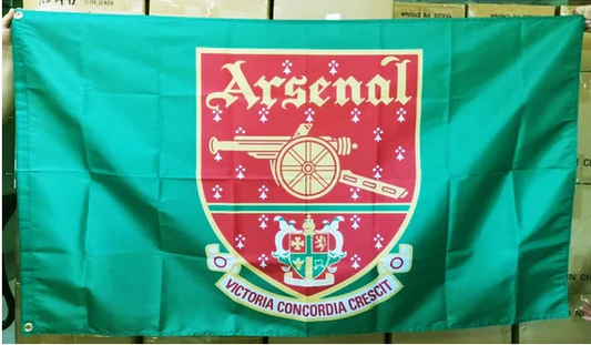 Custom Arsenal Football Club Flag- Size 33 inches x 21 inches by flagsshop