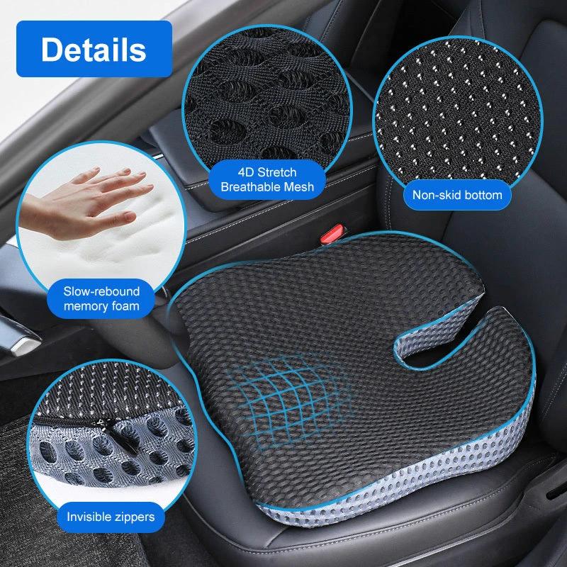Ergonomic Seat Cushion Triacomfort | Triangular Shape with Memory Foam | Breathable & Pressure-Relieving | For Car & Office by BowLift