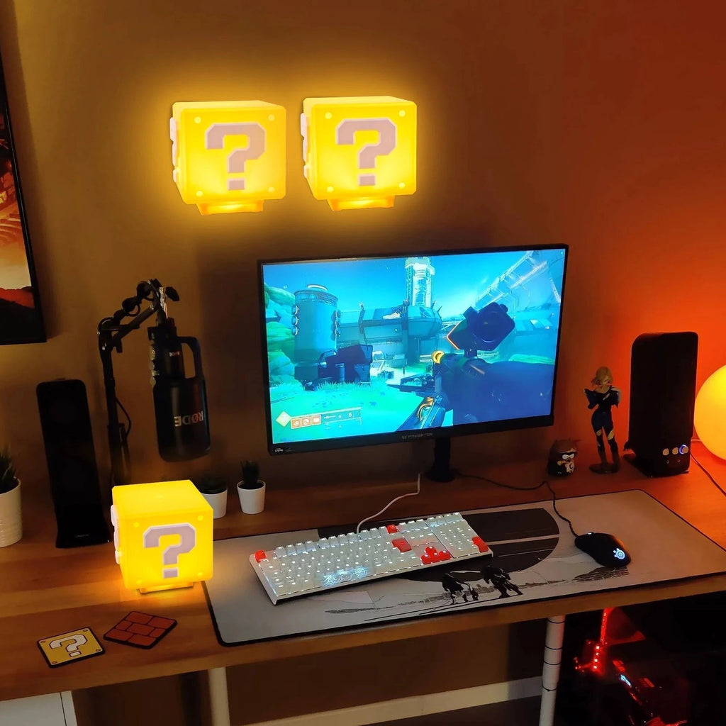 Power-Up Block Night Light - Super Mario-inspired Game Decoration Bowlift by Bowlift