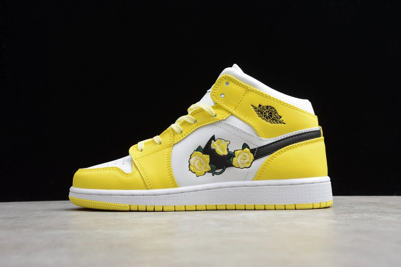Air Jordan 1 Mid Dynamic Yellow Floral by Air Jordan