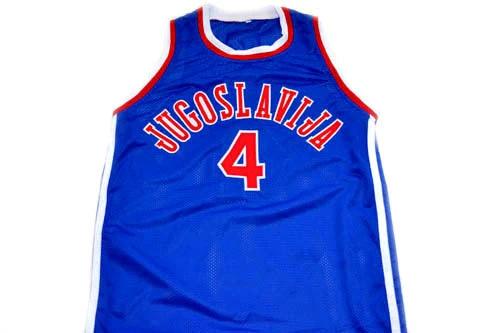 Drazen Petrovic Jersey #4 Jugoslavija Basketball Blue by My store basketball