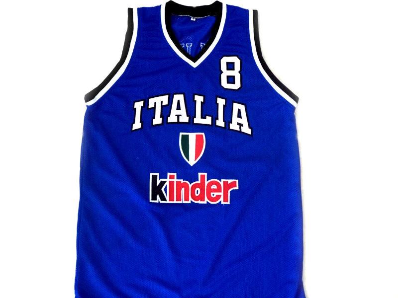 Danilo Gallinari Jersey #8 Italia New Basketball Blue by My store basketball