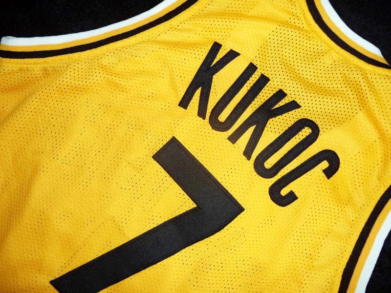 Toni Kucok Jersey #7 Jugoplastika Yugoslavia Basketball Yellow by My store basketball