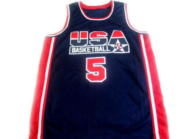 David Robinson Jersey #5 Team USA Basketball Navy Blue by My store basketball