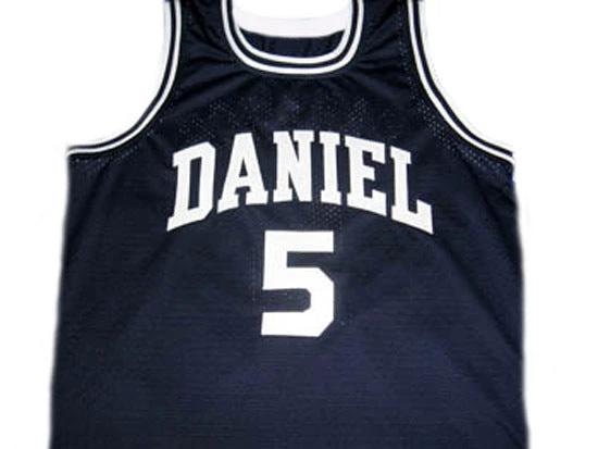 Pete Maravich Jersey #5 Daniel High School Basketball Navy Blue by My store basketball