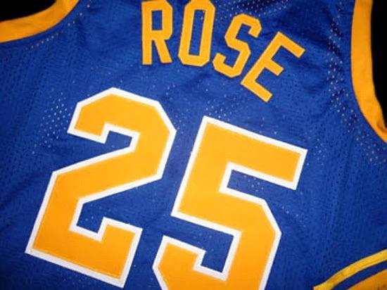 Derrick Rose Jersey #25 Simeon High School Basketball Blue by My store basketball