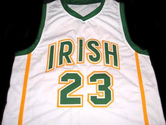 Lebron James Jersey #23 Irish High School Basketball White by My store basketball