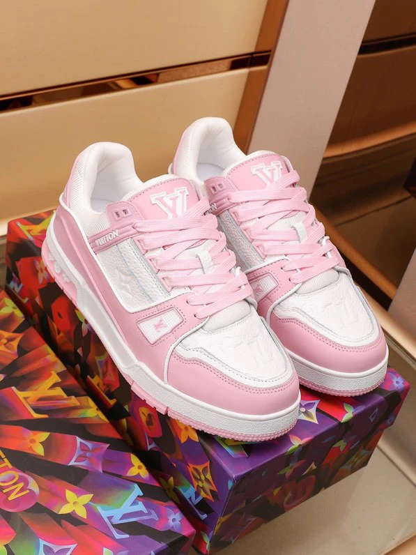 Luxury Virgil Trainer Sneakers Shoes Signature Pink Chalk Monogram by Air Jordan