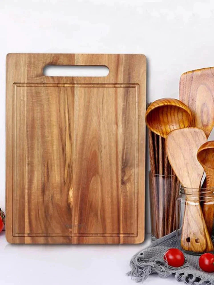 Acacia Wood Cutting Board With Handle Kitchen Chopping Board by Bowlift