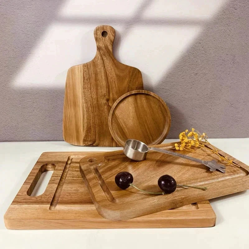 Acacia Wood Cutting Board With Handle Kitchen Chopping Board by Bowlift