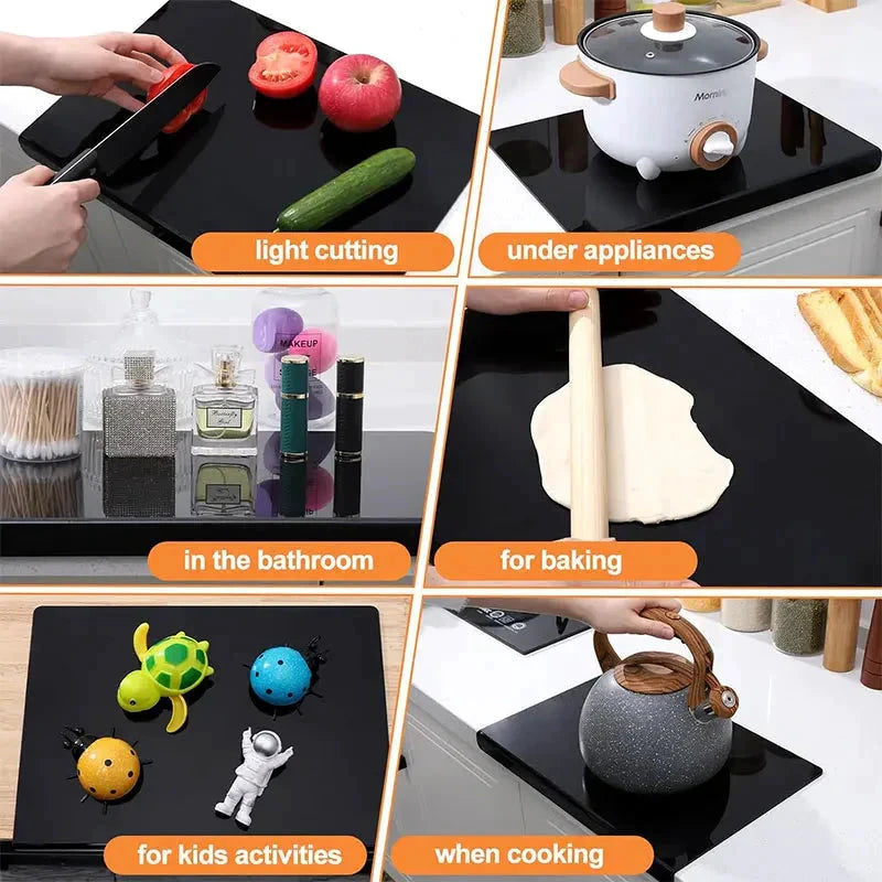 Acrylic Cutting Board with Counter Clear Acrylic Cutting Board for Kitchen by Bowlift
