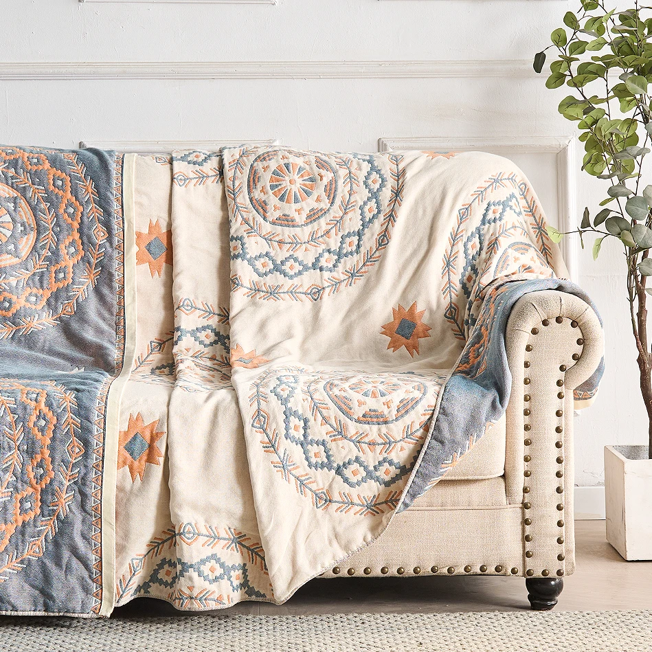 Serene Mandala | Cotton Throw Blanket by Casa & Beyond