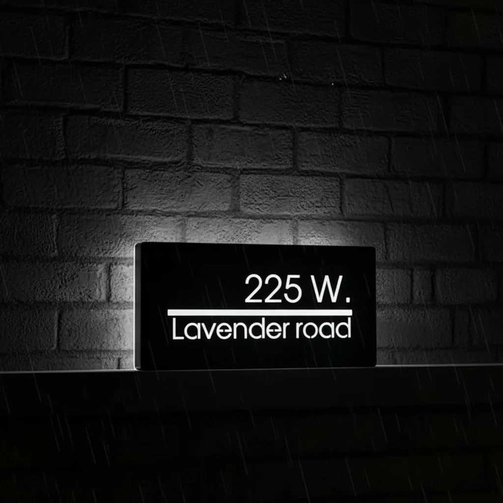 Custom Led Address Number Sign House Sign Light Box by Neonchics