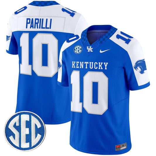 Babe Parilli Jersey #10 Kentucky Wildcats 2025 Limited Stitched Royal Alternate by My Store