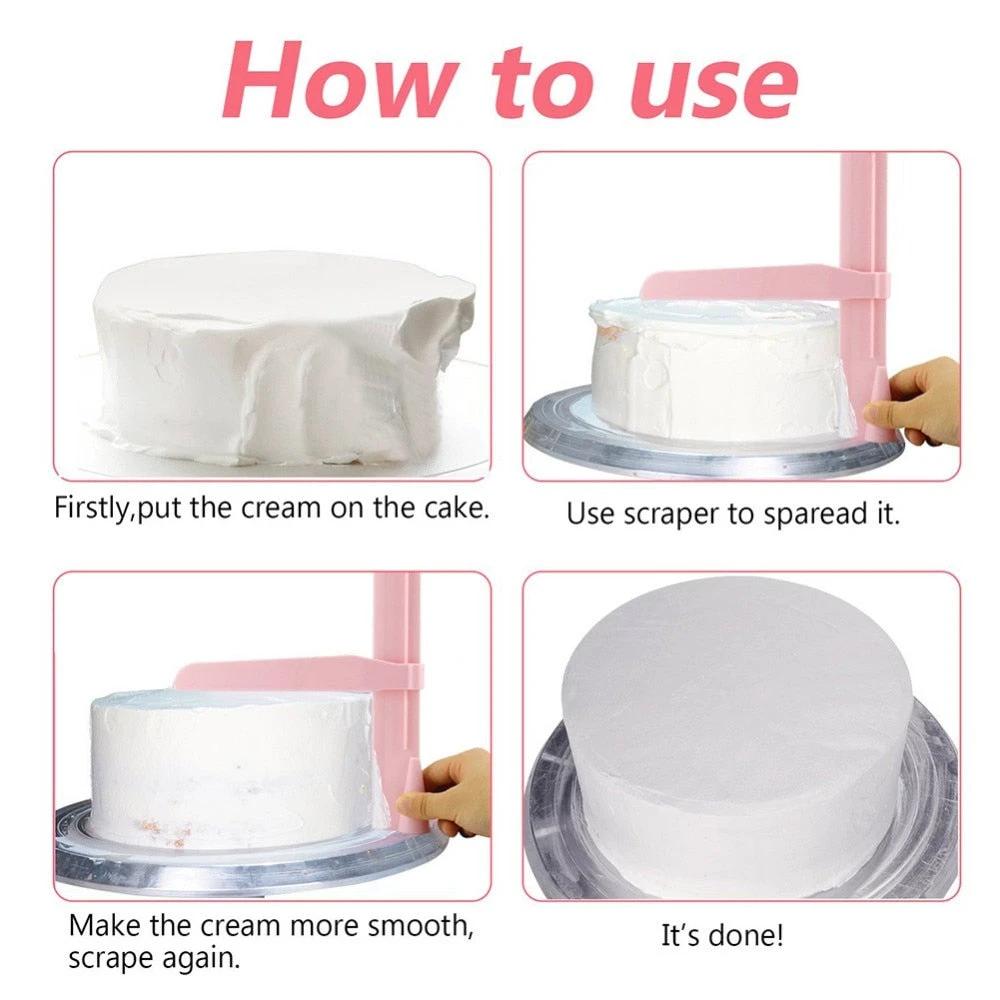 Adjustable Cake Scraper Fondant Spatulas Cream Cake Edge Smoother by Bowlift