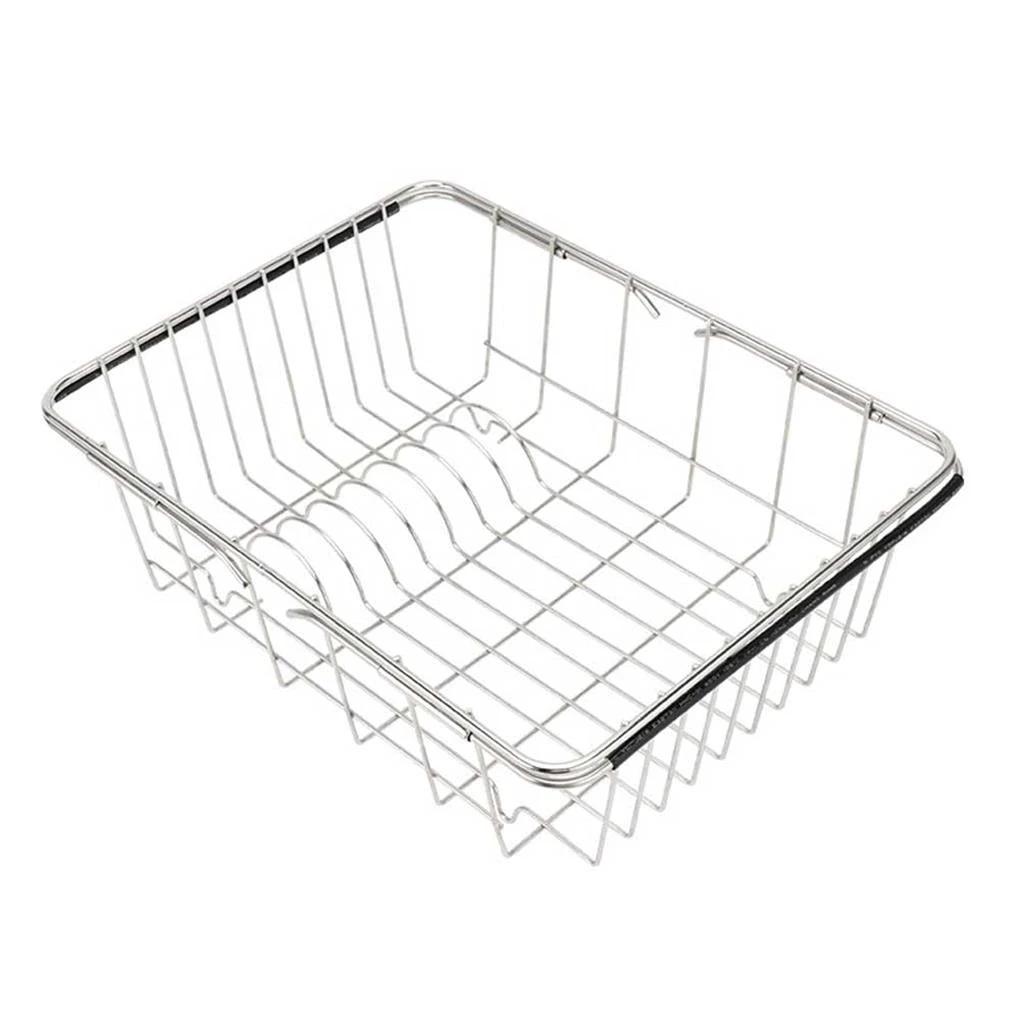 Adjustable Over Sink Drying Rack Stainless Steel Rustproof Drain Rack by Bowlift