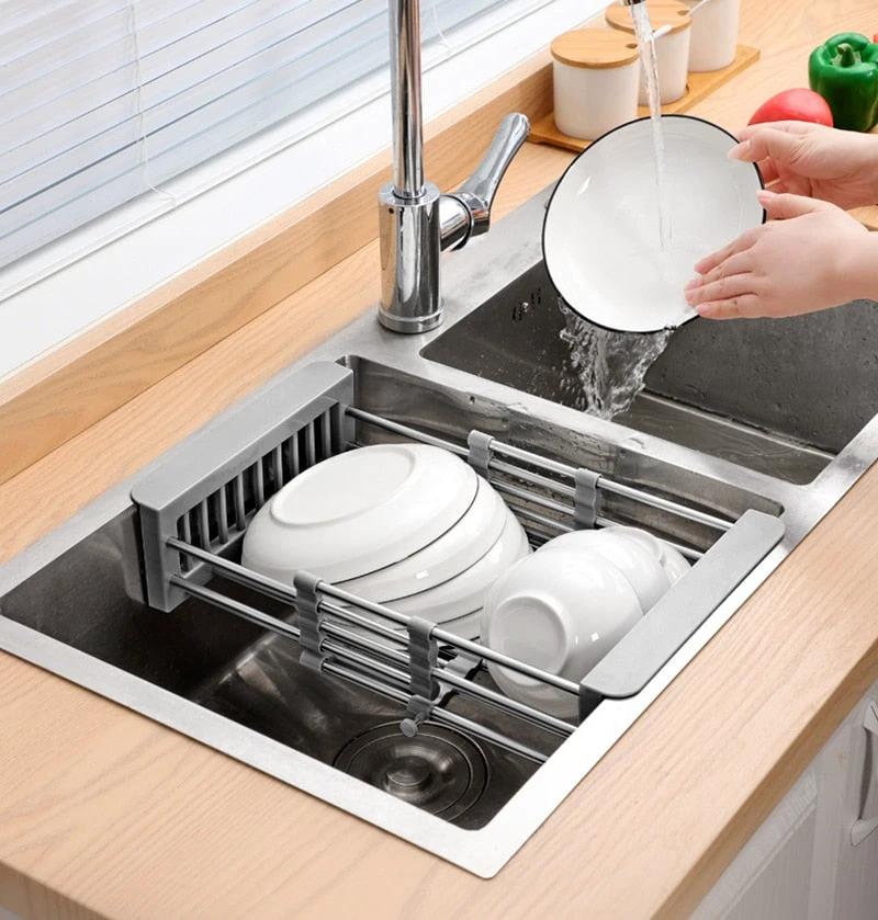 Adjustable Stainless Steel Drainer Plate Drainer Rack Kitchen Drainer by Bowlift