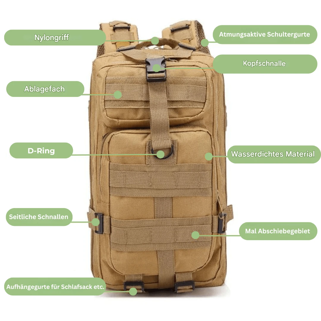 ADVENTUREPACK – Waterproof 50L Tactical Backpack for Travel & Outdoor Use by BowLift