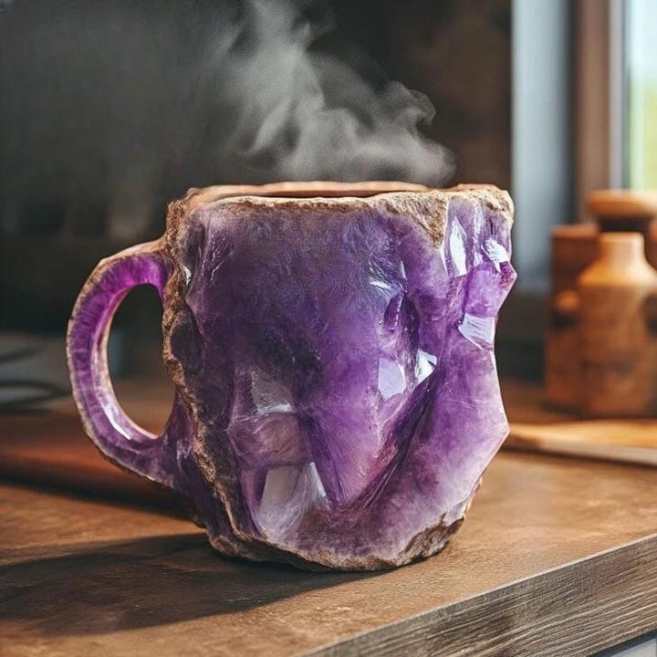 Handmade Coffee Mugs made of Mineral Crystal, Insulated, Microwave Safe, 350-450 ml by BowLift
